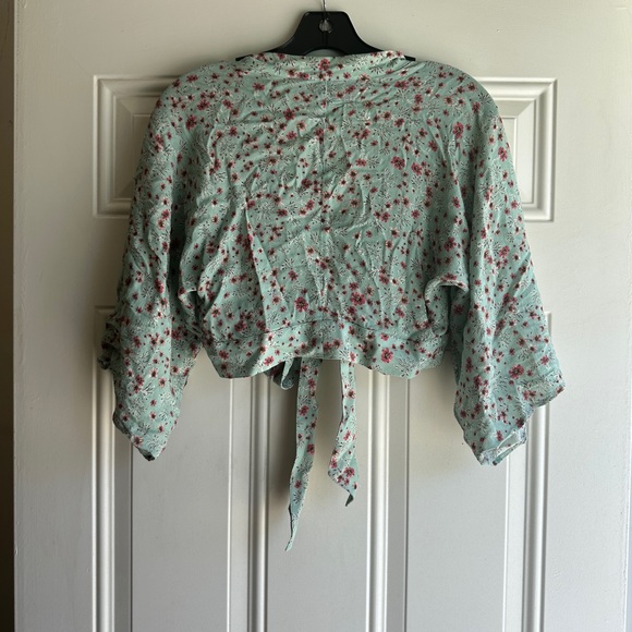 Blue life tie front top - Picture 4 of 5